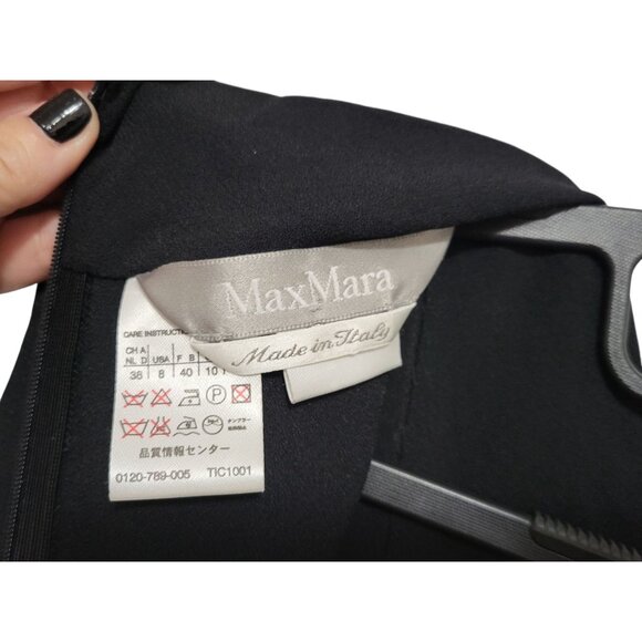 MAXMARA Sleeveless Shift Maxi Dress Sleeveless Deep V Long Shift - Picture 11 of 13